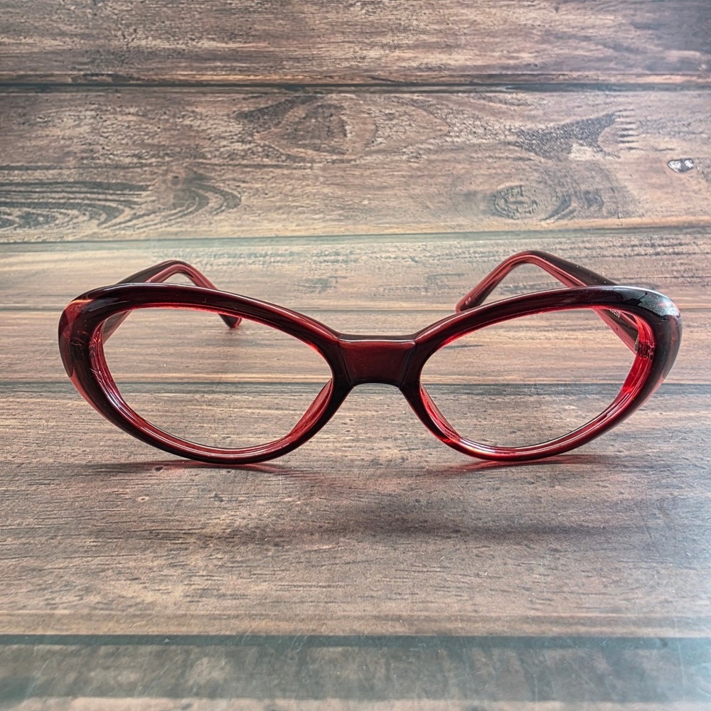 Dana Buchman LSLEBE00 Burgundy Red Cat Eye Eyeglass Frames Womens Designer